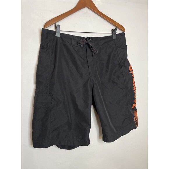 Jagermeister Swim Trunks Mens Size XL Drawstring Board Shorts Black - Picture 2 of 8
